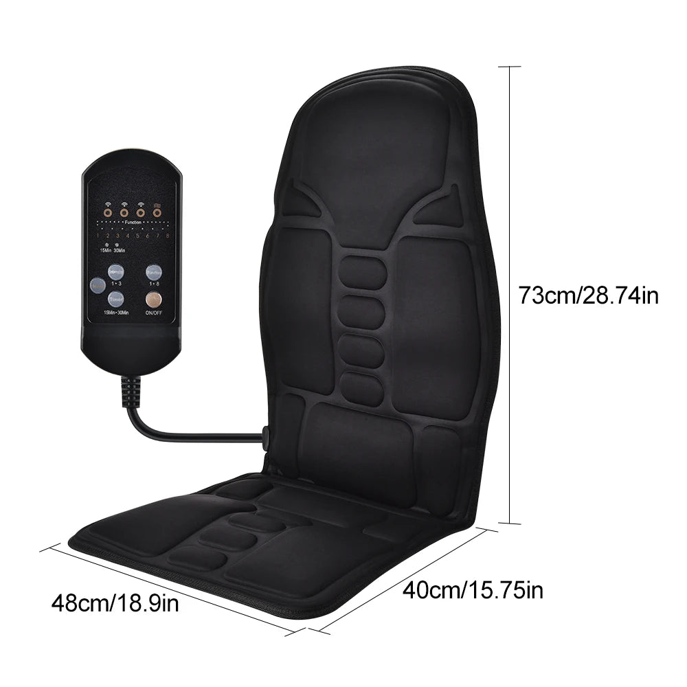Electric Massage Chair Pad with Heat and Vibration for Back Relief Body Shaping Massage Equipment Tidesmit