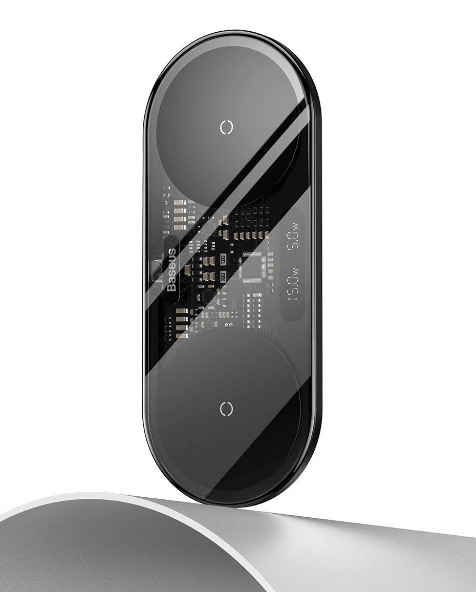 20W Dual Wireless Charger Pad for iPhone and Samsung Qi Certified Tidesmit