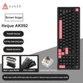AK992 Retro Wired Mechanical Keyboard 100% 98-Key Full Layout Hot-Swap USB Gaming Keyboard Multimedia Key Knob, Blue Backlight