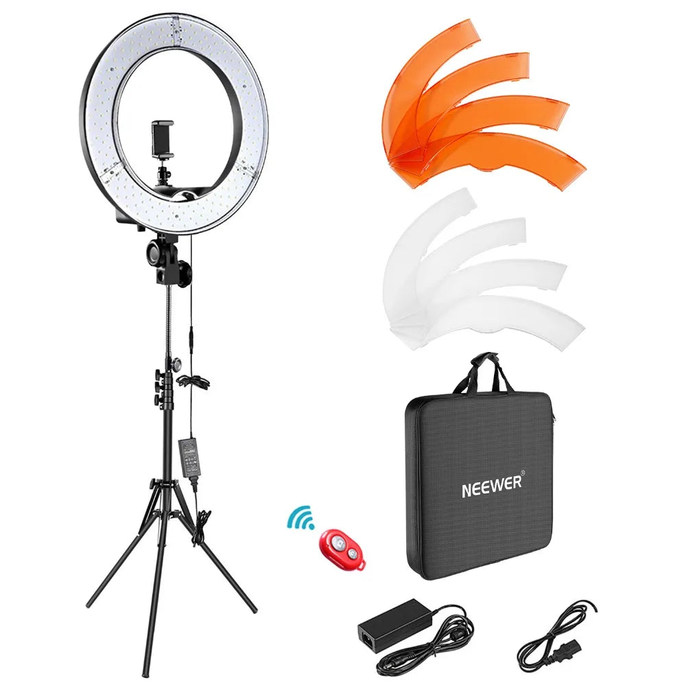18 Inch LED Ring Light Kit with Tripod Stand and Remote - Tidesmit Tidesmit