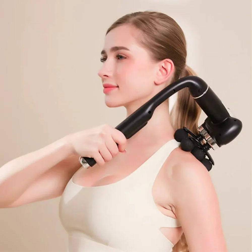 Fascia Gun 6-Head Percussive Therapy Deep Tissue Muscle Massager Fascia Gun Tidesmit