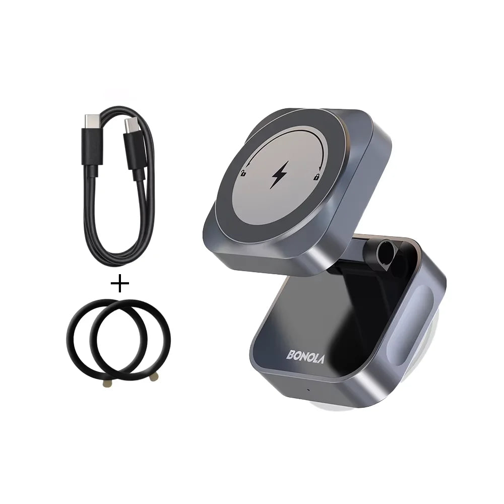 Vacuum Suction Wireless Charger - 15W MagSafe Compatible Stand Gray China Mainland Tidesmit