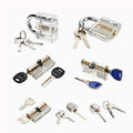 15-31pcs Lock Picking Set Transparent Locksmith Tools Multifunctional Training Lock Set Padlock Steel Hand Tools Hardware Tools