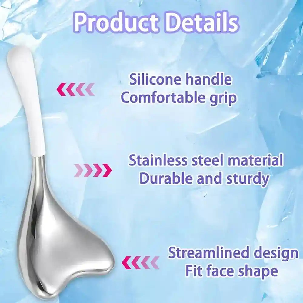 Tidesmit Stainless Steel Cooling Ice Globes for Facial Puffiness Relief Eye Massage Instrument Tidesmit