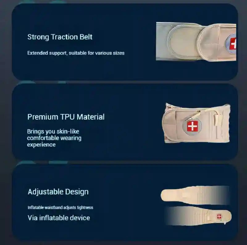 Lumbar Decompression Belt – Adjustable Air Traction Support CR-801A Relaxation Treatment Tidesmit