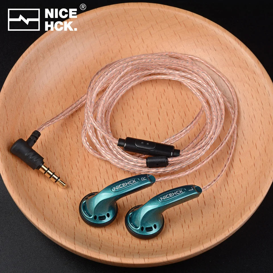 Wired 3.5mm HiFi Earbuds - Green Monitor Headphones for Clear Audio Tidesmit