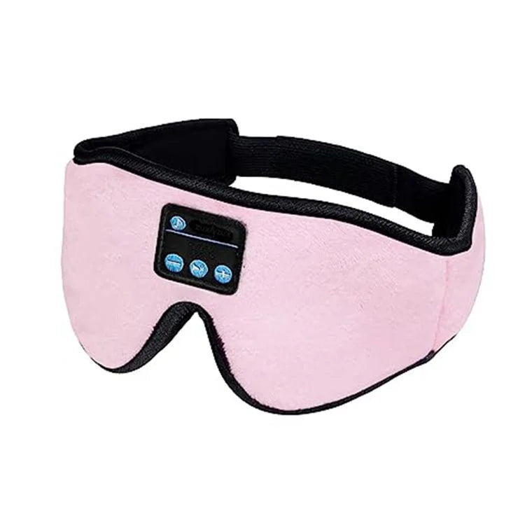 Sleeping Headphones Eye Mask - Bluetooth Wireless Sleep Mask for Travel Pink Tidesmit