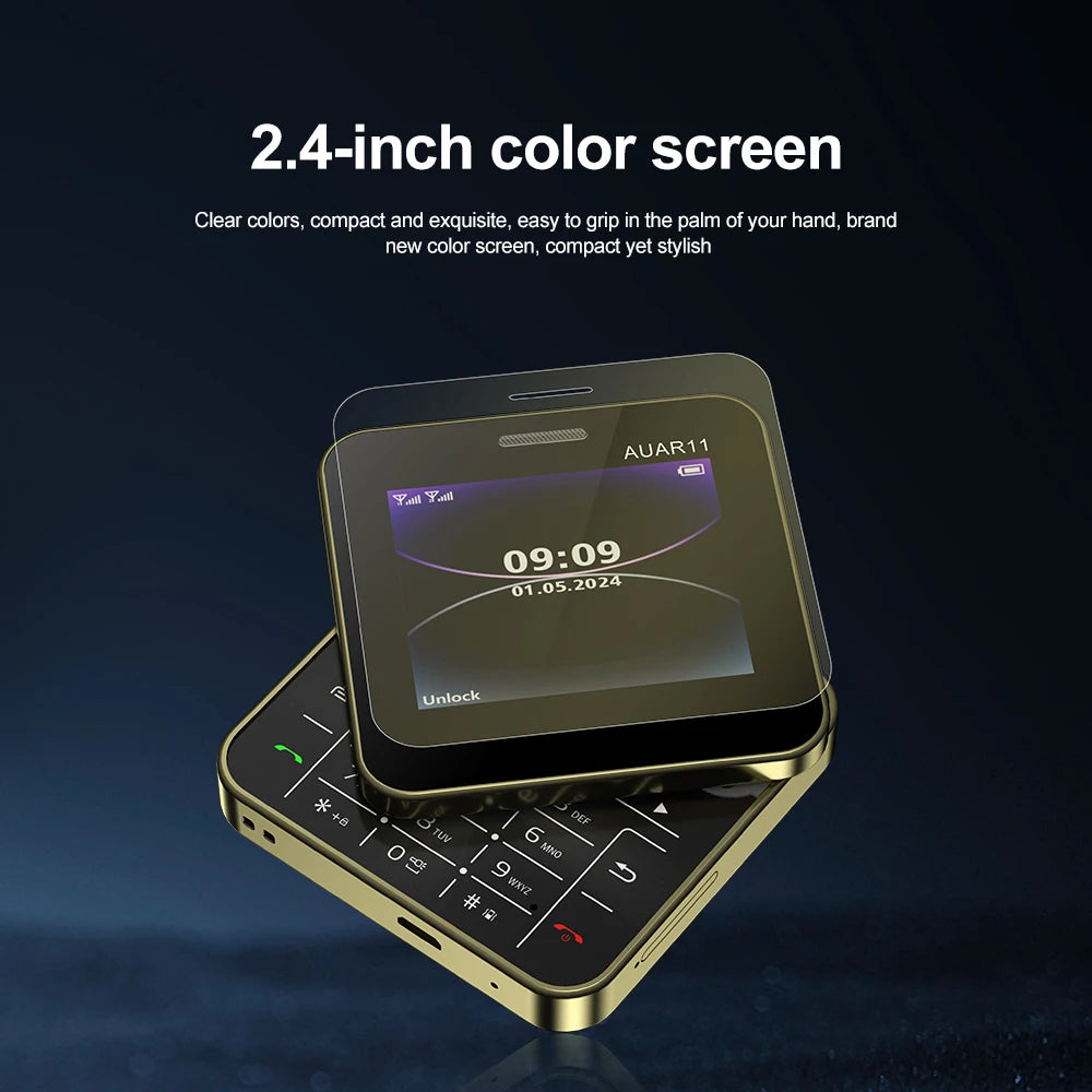 SERVO AUAR11 Rotating Screen Mobile Phone 2G GSM Dual SIM Blacklist Magic Voice FM Radio Speed Dial Torch Mini Sliding Cellphone