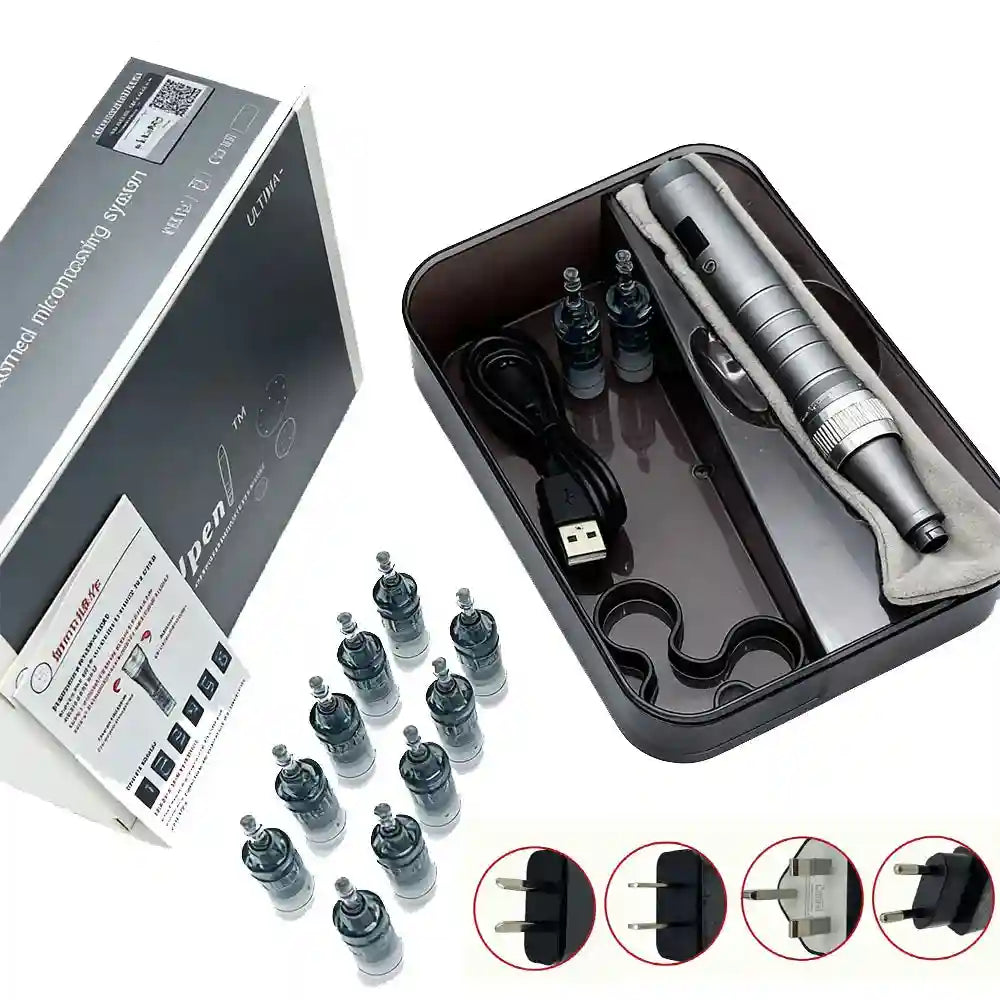 Microneedling Pen Kit for Lip Care with 22 Replaceable Cartridges Lip Care Tidesmit