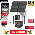Metal AOV Solar Security Camera 4K 4G SIM 60X Optical Zoom Human  Tracking 31200 Mah 24 Hours Record Home Outdoor Surveillance