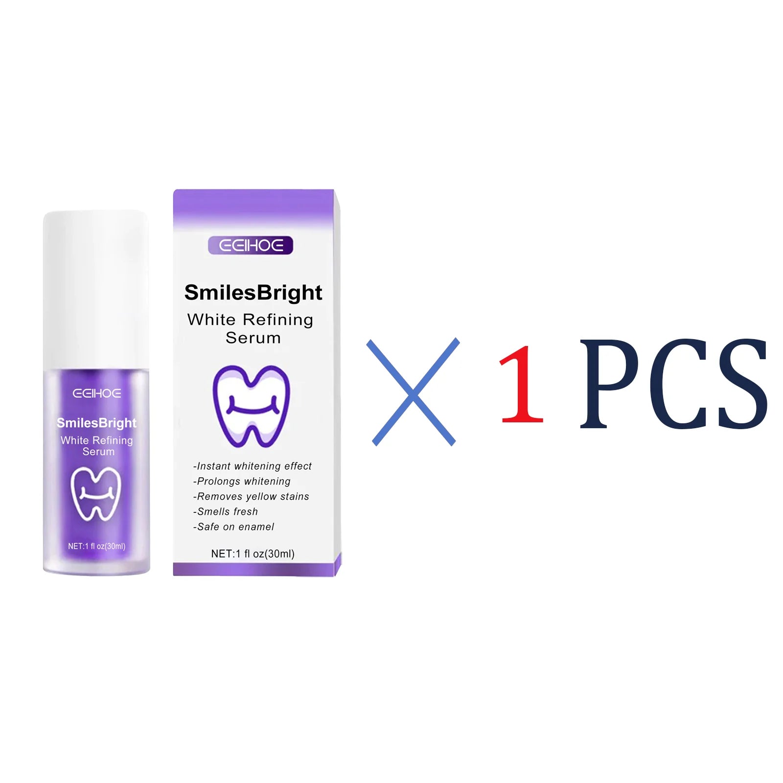 Tidesmit EELHOE Smiles Bright White teeth whitening mousse with Nano-Hydroxyapatite for gentle enamel repair 30ml