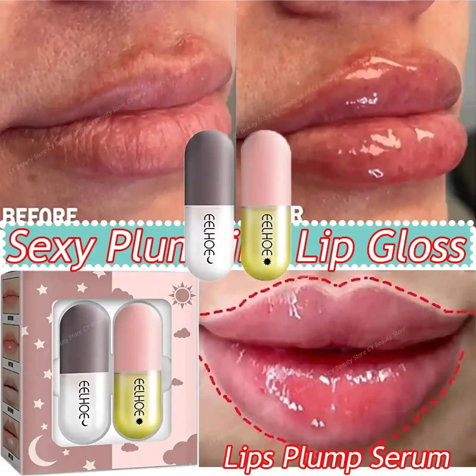 Lip Plumper Oil: Instant Volumizing Serum for Hydrated, Fuller Lips Lip Care Tidesmit