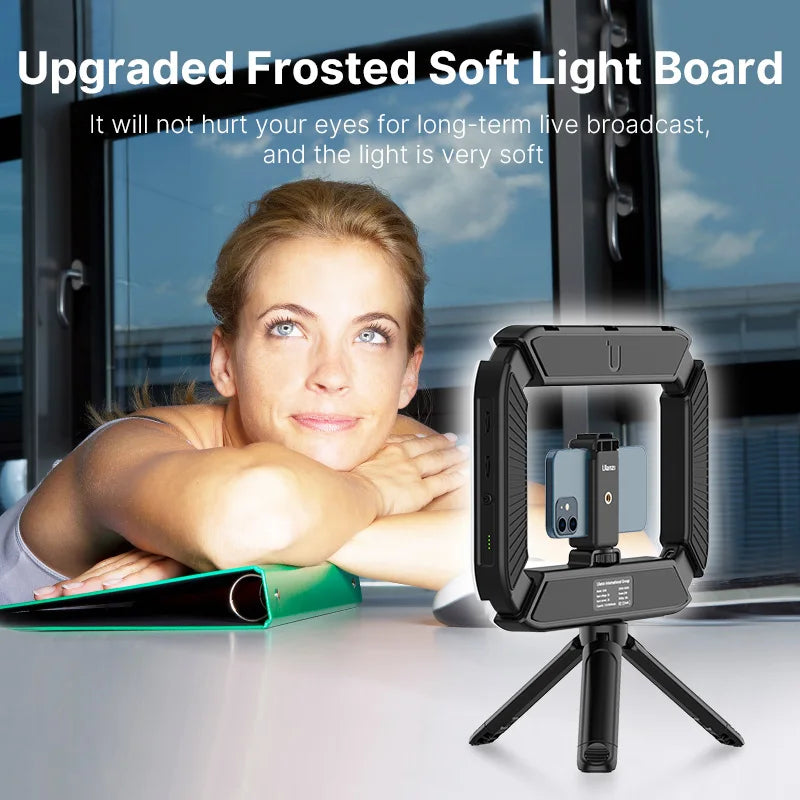 Bi-Color LED Ring Light for Video - Adjustable Dimmable Vlog Rig Tidesmit