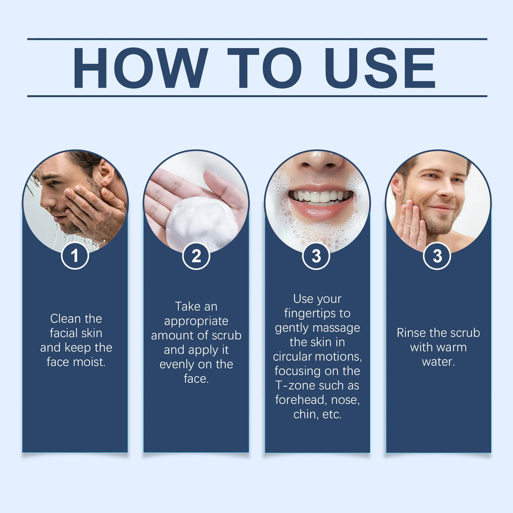 Men Face Oil Control Scrub | Deep Pore Exfoliator | 100ml Tidesmit Scrubs Treatments Tidesmit