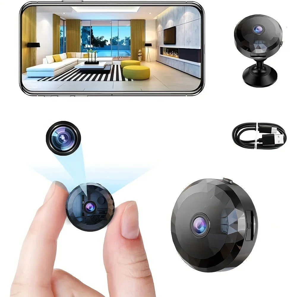 Mini 2.4G WiFi 170 Wide-angle CMOS Night Vision Motion Detection Weatherproof Family Security Camera with Memory Card Storage