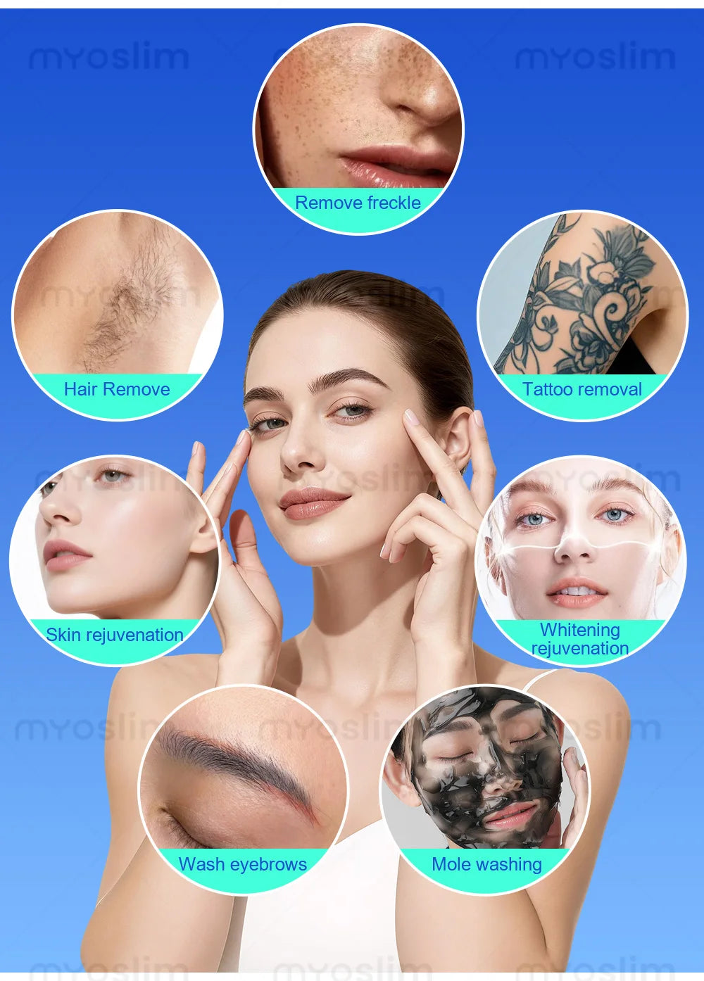 Tidesmit 4-in-1 multifunctional beauty machine with diode laser, Pico, DPL, and RF for salon hair and tattoo removal