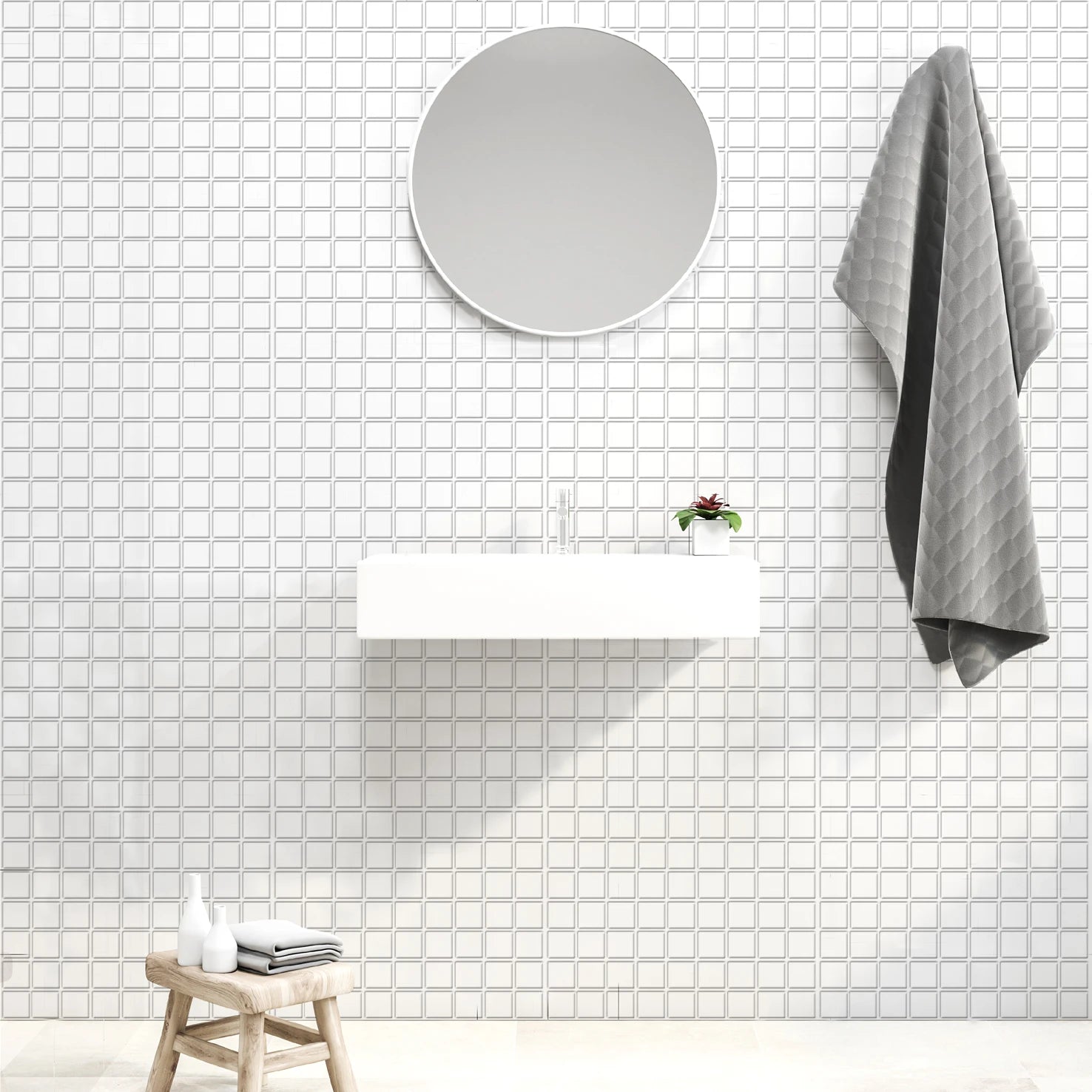 5/10Pcs Peel and Stick Tile Backsplash Thicker Design Marble Tiles 12"X12" Stick on Backsplash Self Adhesive Tiles for Any Room