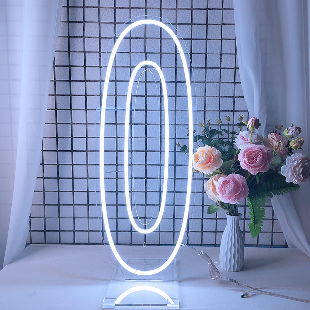 LED Neon Number Sign for Weddings | Customizable Event Lighting 76-100cm number 0 China Mainland Tidesmit