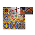 10Pcs Tile Decals Waterproof Mandala Backsplash Tile Decals Peel and Stick 10x10cm Self Adhesive for Bathroom Kitchen Backsplash