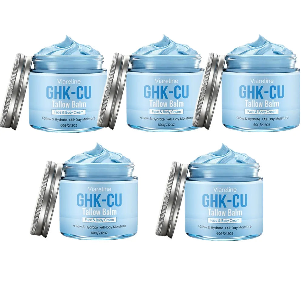 1/2/3/5PCS 60g GHK-Cu Tallow Balm Face & Body Cream - Copper Peptide Moisturizer for Dry Skin, Firming & Hydrating