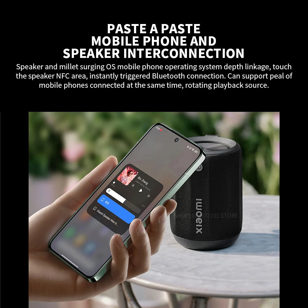 Original Xiaomi Bluetooth Speaker Mini is compact and portable, with an RGB ambient light ring offering customizable colors CN.