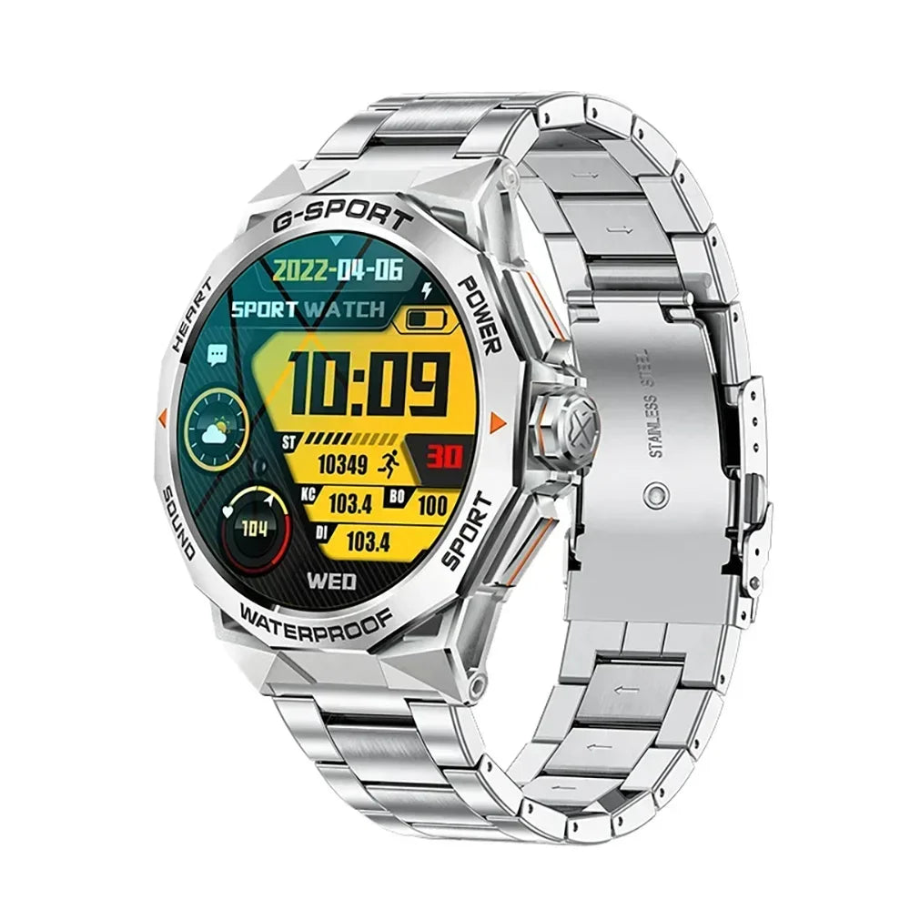 1.43inch AMOLED Screen Smartwatch Men Outdoor Sports Fitness 400mAh Large Battery Bluetooth Call Music Heart Rate Smart Bracelet