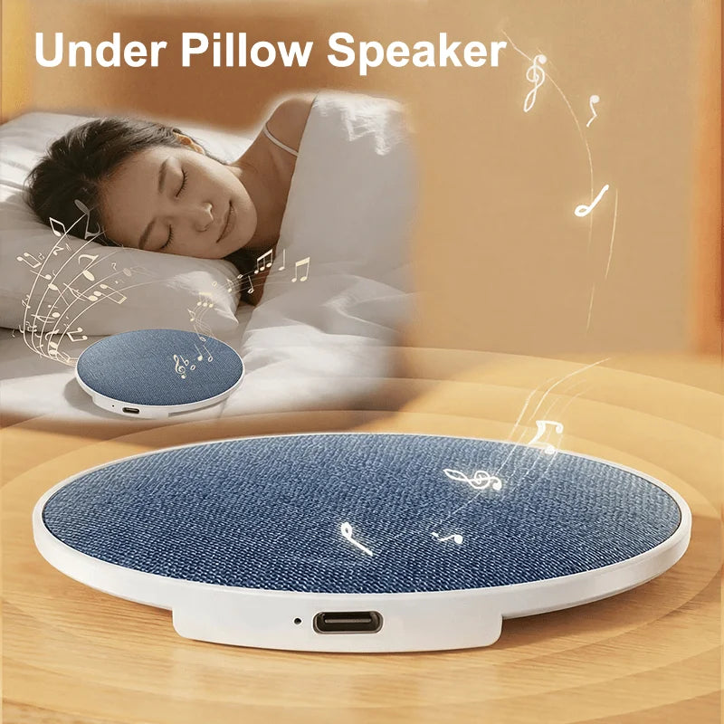 Sleep Headphones Pillow Speaker, Bone Conduction Under Pillow Wireless Speaker, Auto Shut-Off Timer, Ultra-Thin Sleep Aid Device