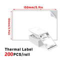 4x6 thermal shipping labels roll, white adhesive barcode stickers, 200-count