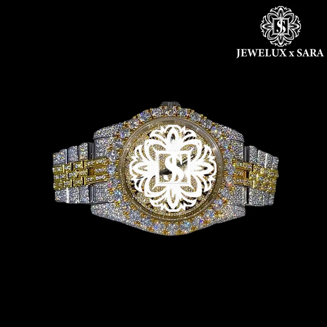Premium Quality Exclusive Silver Diamond Luxury Watch Water Resistant Automatic Movement Available for Affordable Price