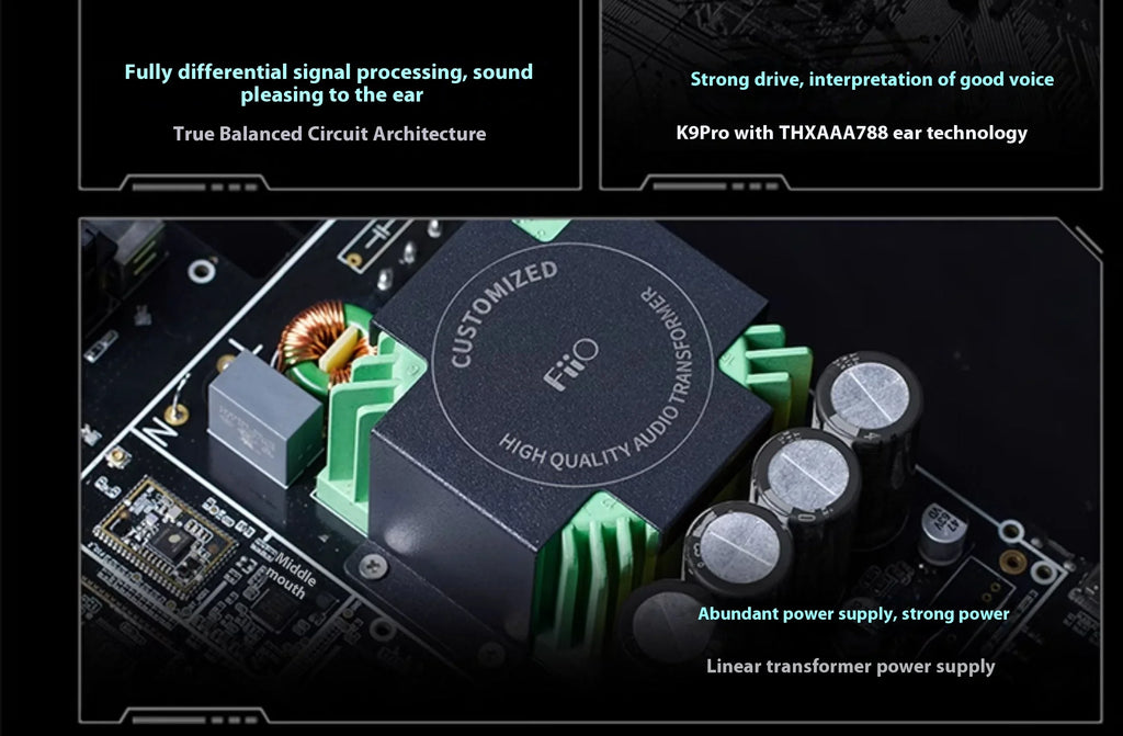 FiiO K9 Pro ESS Desktop DAC and Headphone Amplifier ES9038PRO*2 chip Bluetooth USB DAC DSD Decoder Support MQA