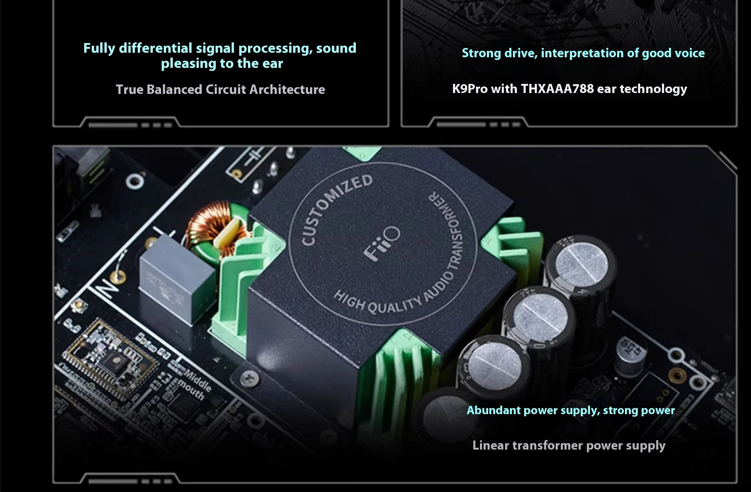FiiO K9 Pro ESS Desktop DAC and Headphone Amplifier ES9038PRO*2 chip Bluetooth USB DAC DSD Decoder Support MQA