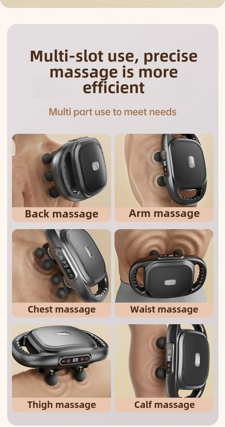 Deep Tissue Muscle Massager - 12-Head Percussion Back Therapy Tool Back Massage Instrument Tidesmit
