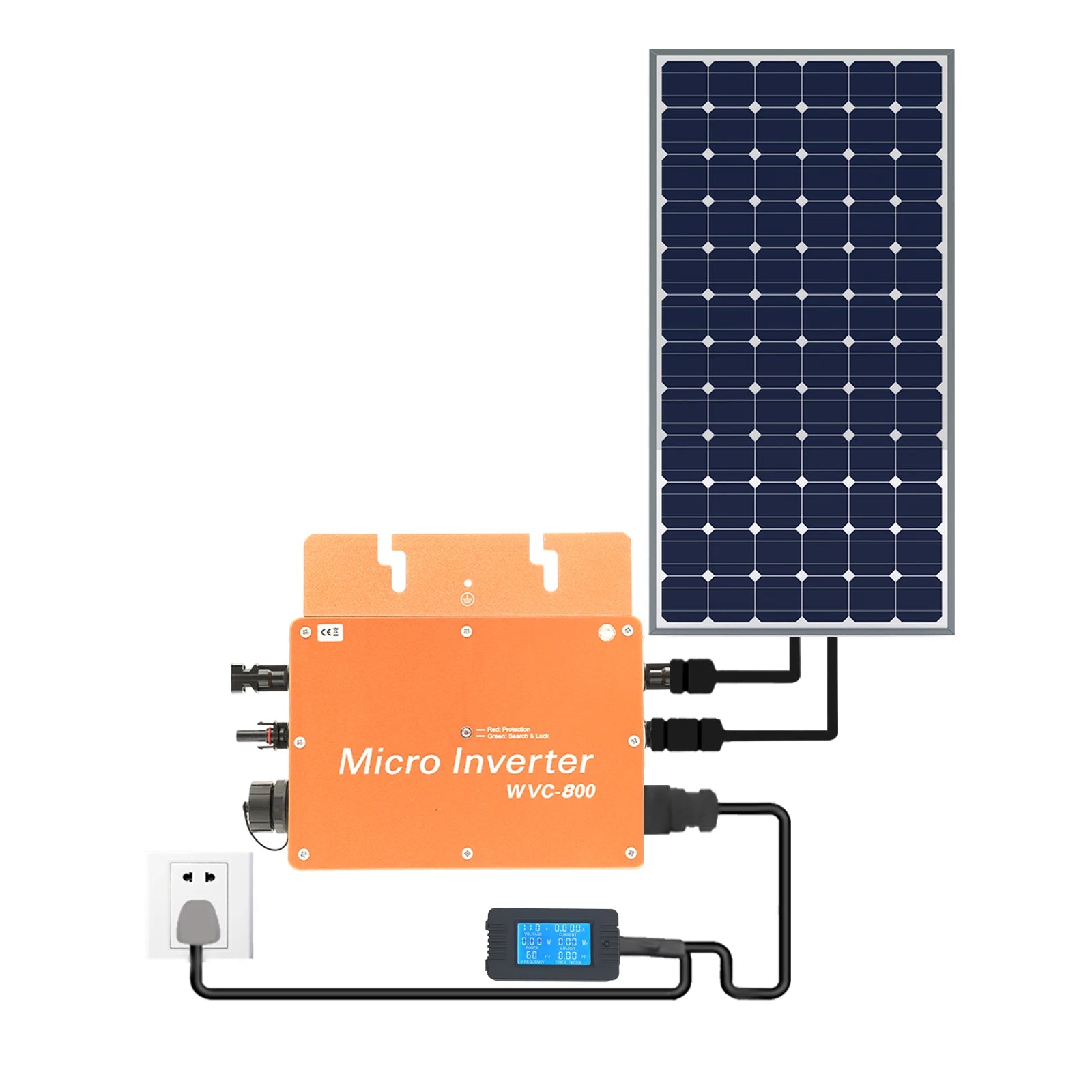 800W Solar Power Inverter, Solar Power Inverter with LCD Display, 32-bit DSP Full Digital SPWM Control, High Security