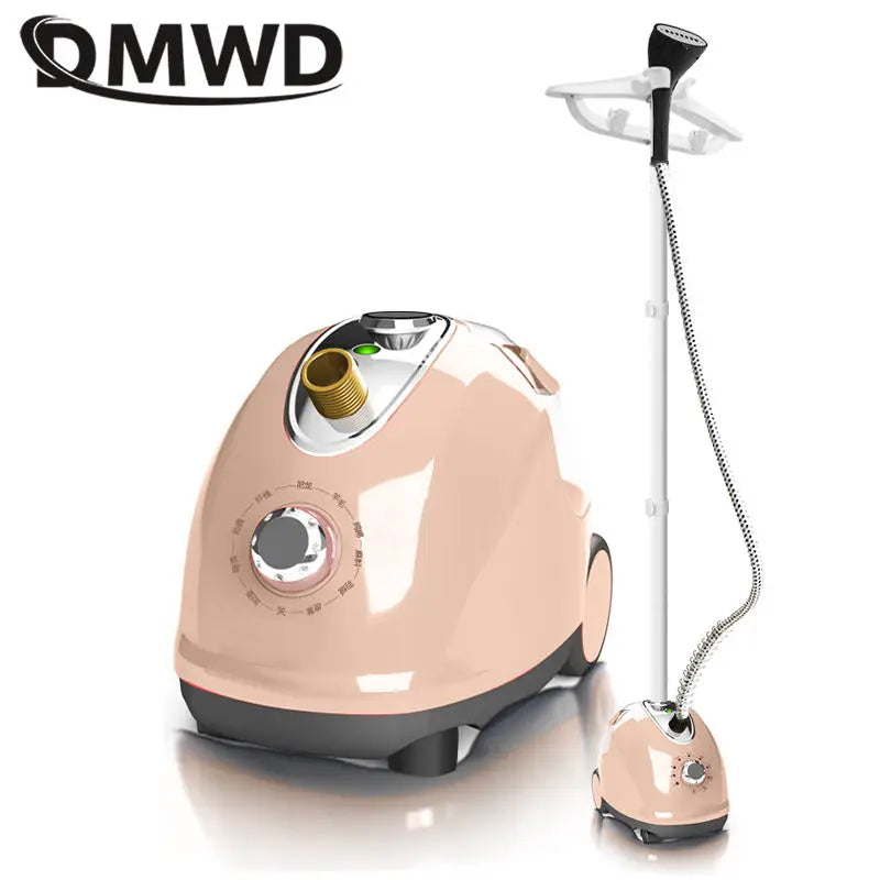 Tidesmit 2000W handheld garment steamer showing vertical ironing brush feature for efficient fabric care
