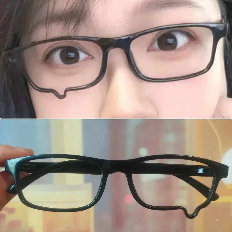 Y2K Anime Teardrop Glasses Cosplay Unisex Lensless Eyewear Fashion Jewelry Costume Props Accessories Gift Kawaii Aesthetic Decor