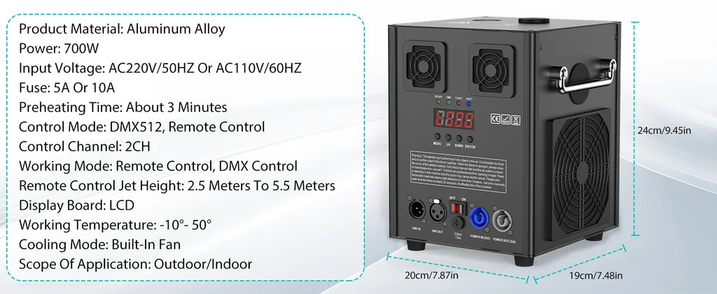 U'King 700W Cold Sparks Machine Indoor/Outdoor Electronic Flower Spraying Machine Fire-work Machine for Wedding Show Party