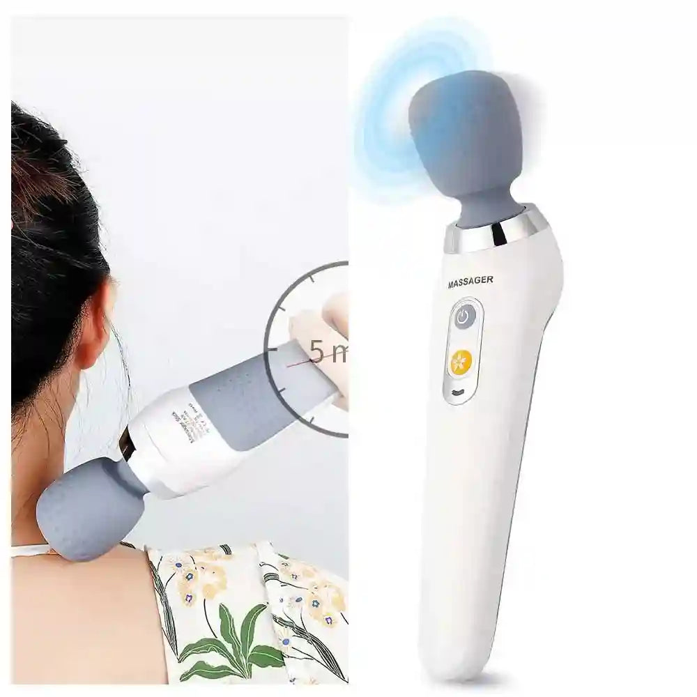 Electric Massage Gun for Deep Tissue Muscle Relief - White Tidesmit Back Massage Instrument Tidesmit