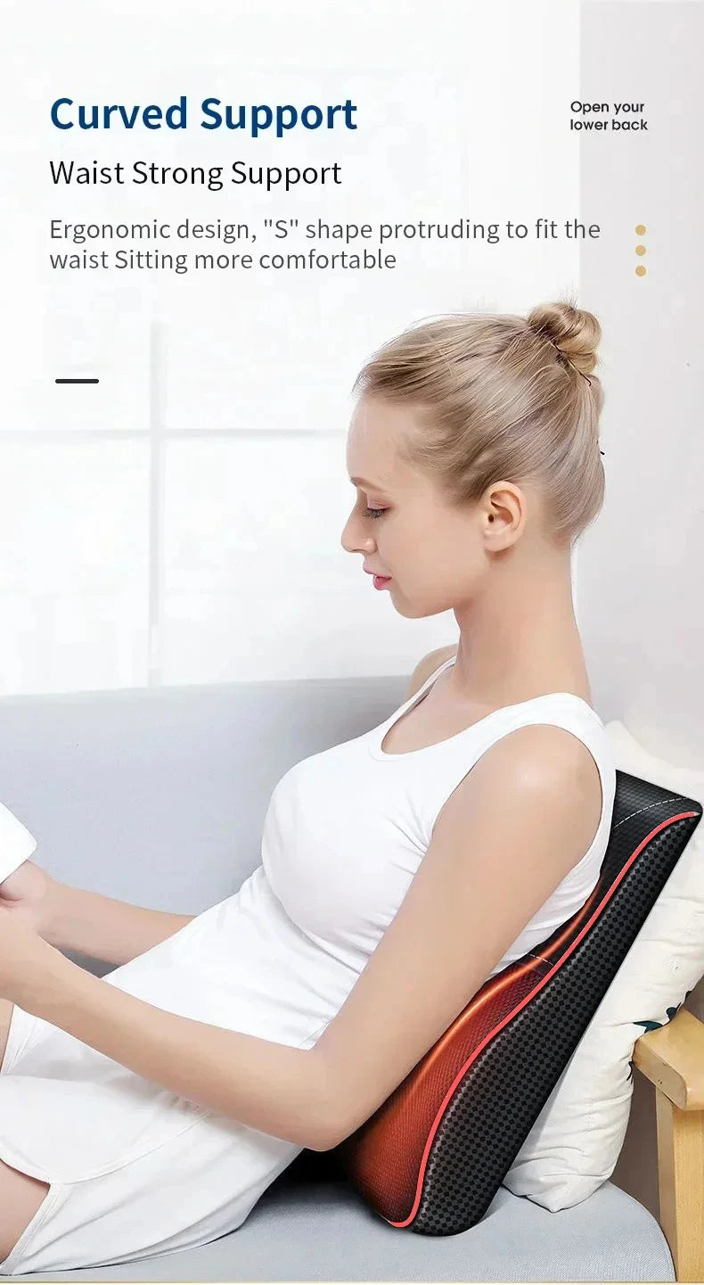 Electric Massage Pillow for Neck & Back with Heat Therapy | Tidesmit Massage Cushion Tidesmit