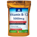 30 Patches Vitamin B12 5000mcg Transdermal Patches, W/Vitamins B2, B6 - Supports Energy Production, Brain Function & Metabolism