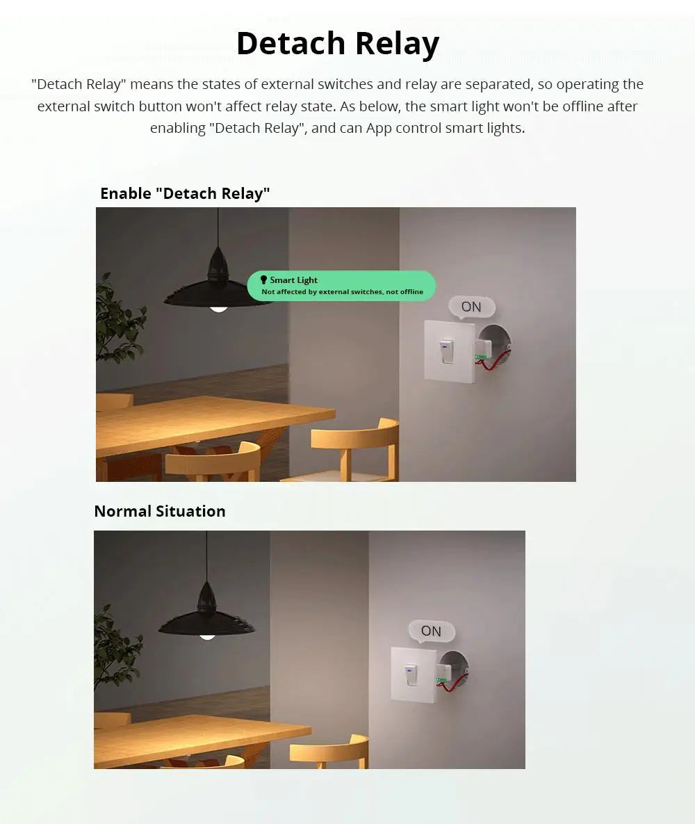 Matter Smart Switch - WiFi Home Automation Module for Energy Saving Tidesmit