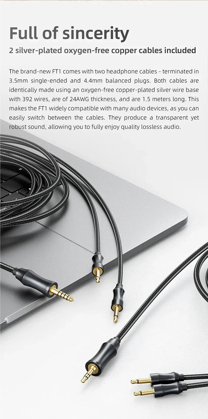 FiiO FT1 Closed-Back Wired Headphones Nanowood Fiber - Tidesmit Tidesmit