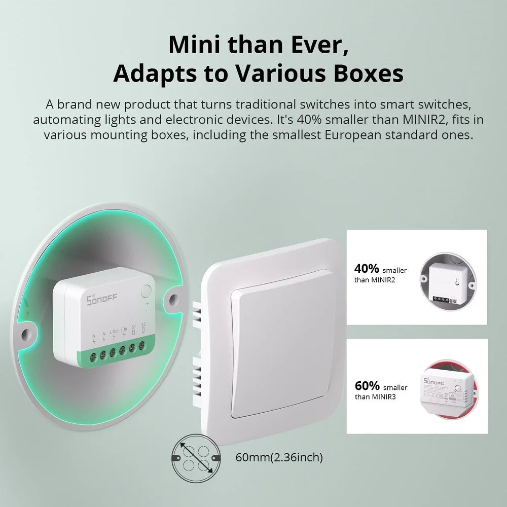 Matter Smart Switch - WiFi Home Automation Module for Energy Saving Tidesmit