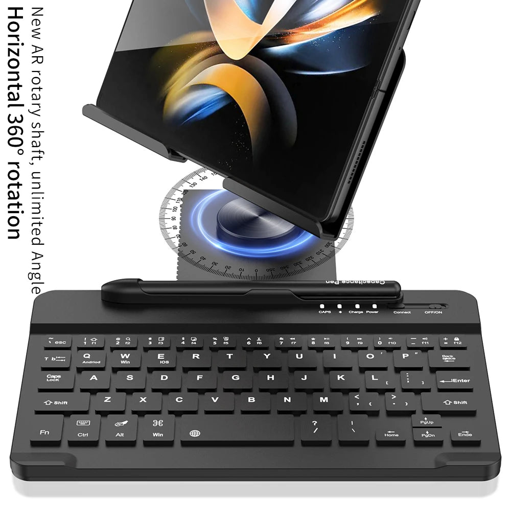 Wireless Keyboard and Mouse for Samsung Galaxy Z Fold Set - Navy/Black/Silver Tidesmit