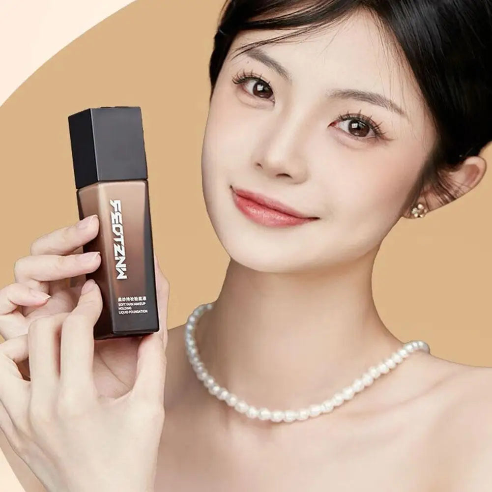 Tidesmit Feotznw liquid foundation face makeup texture close-up for wrinkles and long-lasting soft skin care