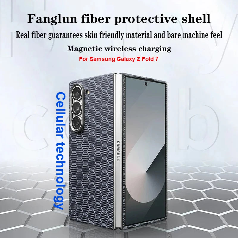 Samsung Galaxy Z Fold 7 Magnetic Carbon Fiber Case | Slim Shock Protection Tidesmit