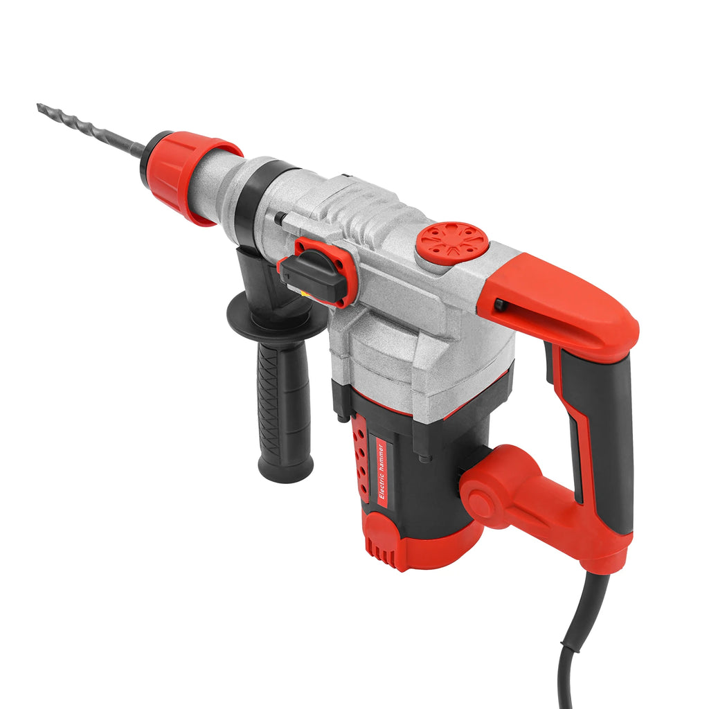 2200W Rotary Hammer Drill with 6 Drill Bits & Toolbox, 4 In 1 Electric Concrete Perforator, Multi-Function Electric Hammer Kit
