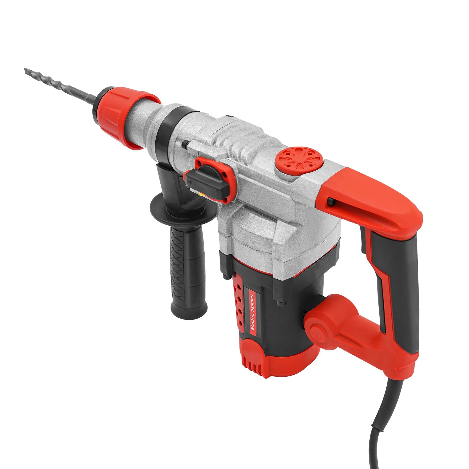 2200W Rotary Hammer Drill with 6 Drill Bits & Toolbox, 4 In 1 Electric Concrete Perforator, Multi-Function Electric Hammer Kit