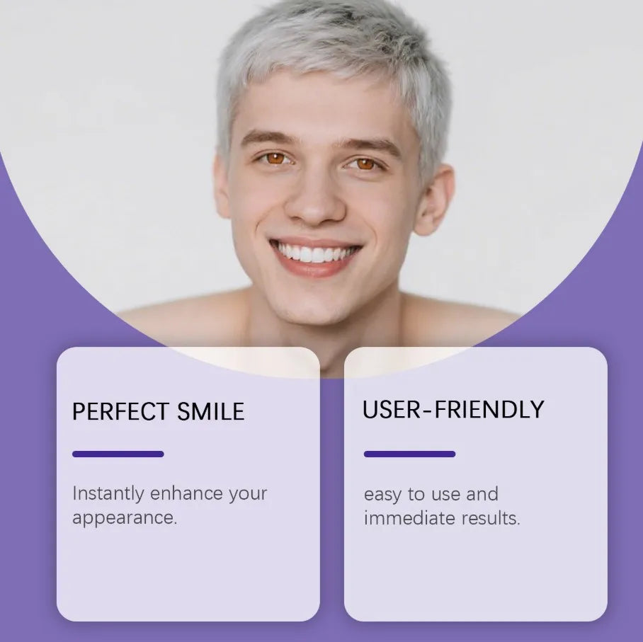Flexible Silicone False Teeth Kit Comfortable Fit Secure Hold Realistic Appearance Upper Lower Dental Plate Replacement Dentures
