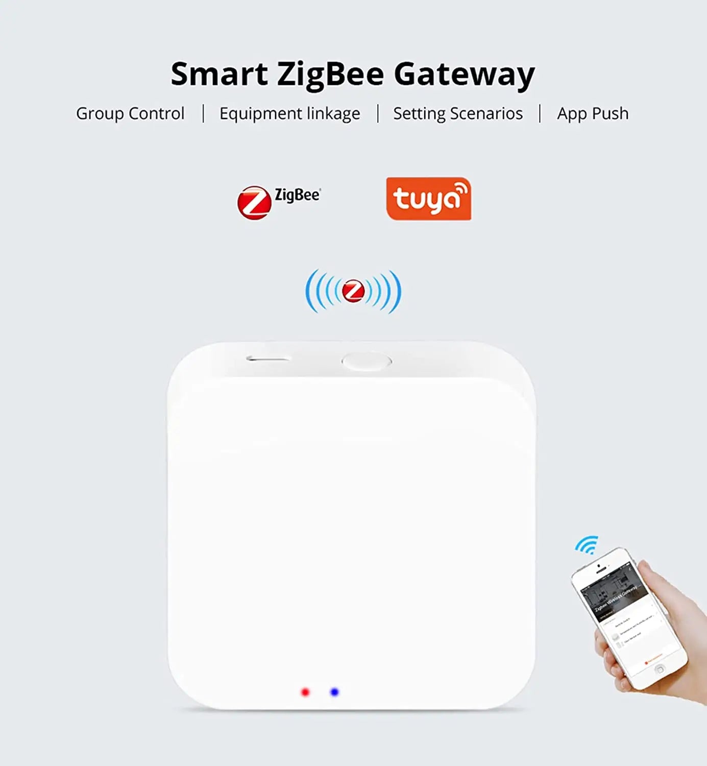 Tuya Zigbee 3.0 Gateway Hub: Reliable Smart Home Bridge - White Tidesmit