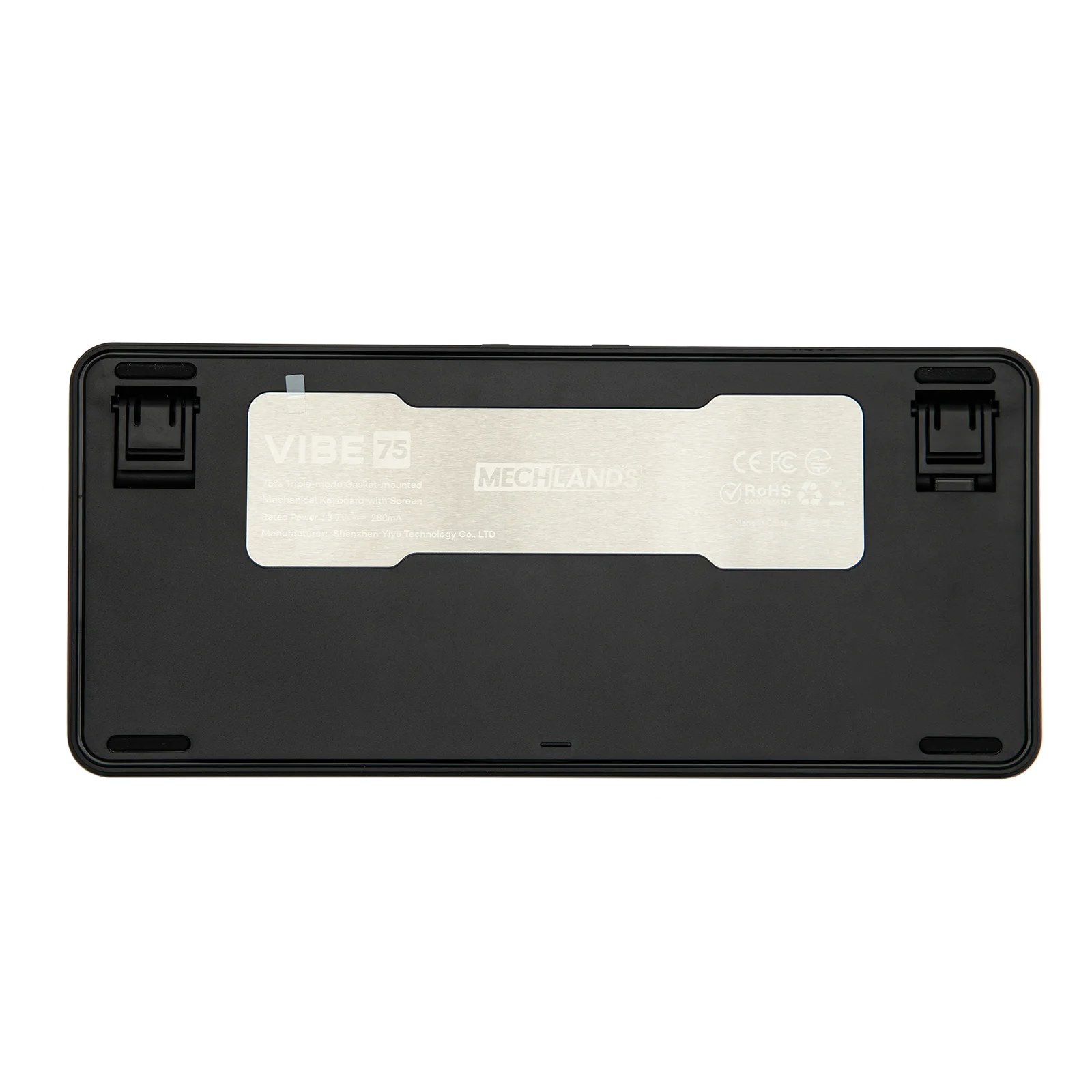 RU Layout MechLands Vibe 75 V2 Russian Version 75% Compact Layout Wired/BT/2.4GHz Wireless Mechanical Keyboard RGB Backlight TFT Screen